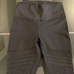 Lululemon black leggings with holes  down leg